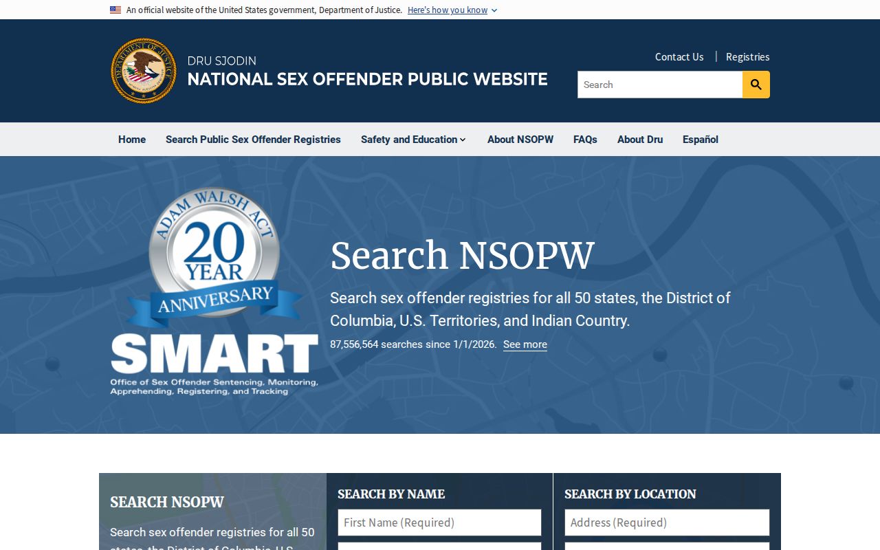 National registry search for a Saline County sex offender check