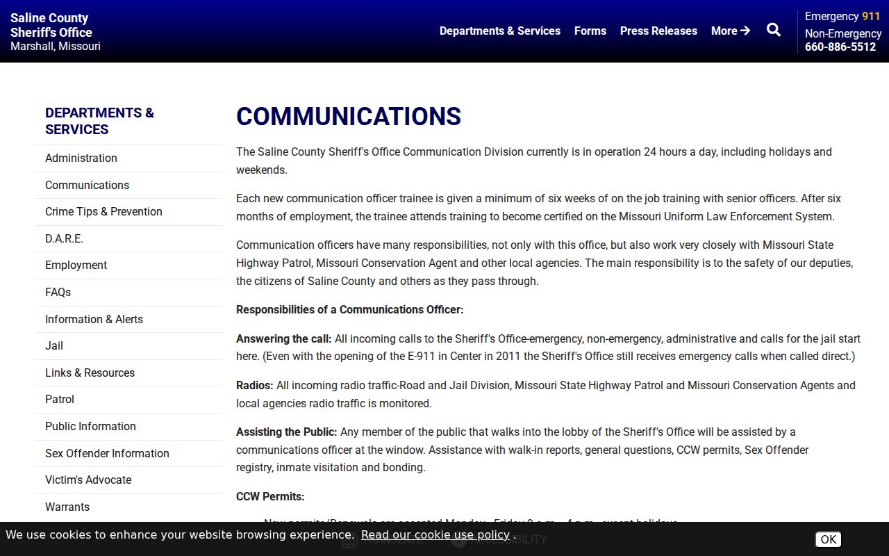 Saline County criminal warrant and bond confirmation information